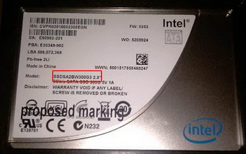SSD intel X25- M G3